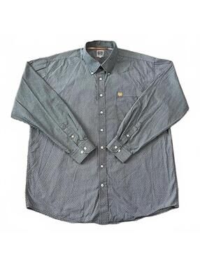 Cinch Mens Multicolor Geometric Long Sleeve Button Up Shirt Size XL